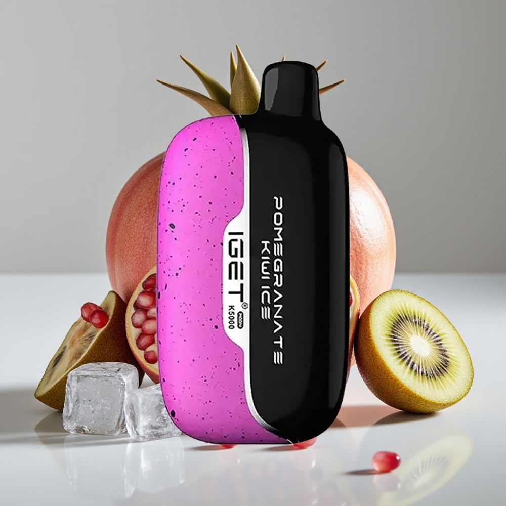 IGET Moon K5000 Puffs Vape Descartável Romã Kiwi Gelo – 81.5g, 5000 Tragadas, Bobina Mesh 1.35 Ohm
