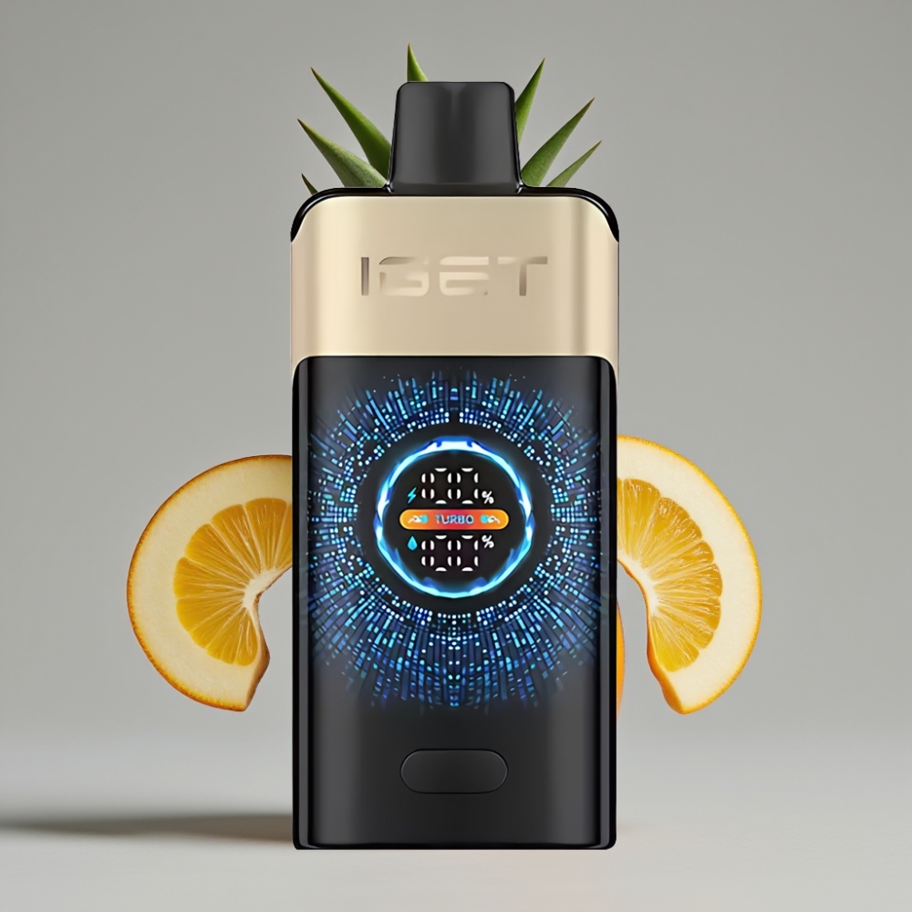 IGET ONE 12000 Puffs Disposable Vape Monstro Tropical Laranja com Tela Colorida Curva e Bateria 2700 mAh