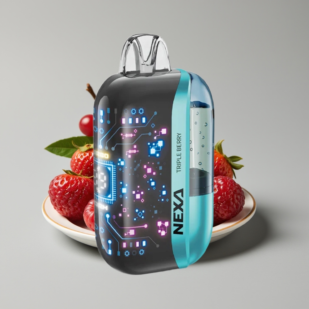 NEXA Ultra 50K Disposable Vape 20ml Frutas Silvestres Tela 3D Curva Carregamento Type-C