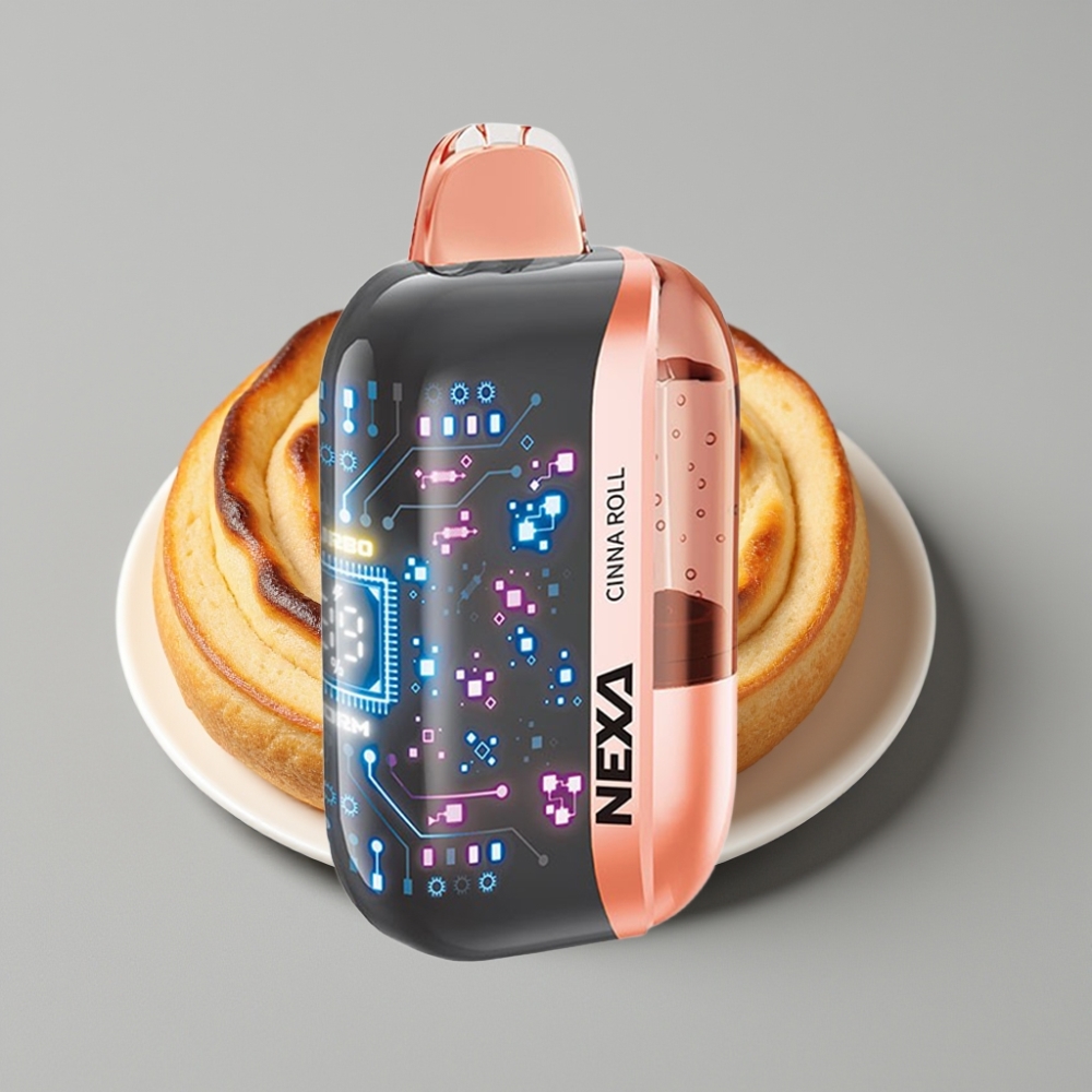 NEXA Ultra 50K Disposable Vape Canela com 20ml, 800mAh e Tela 3D Curva