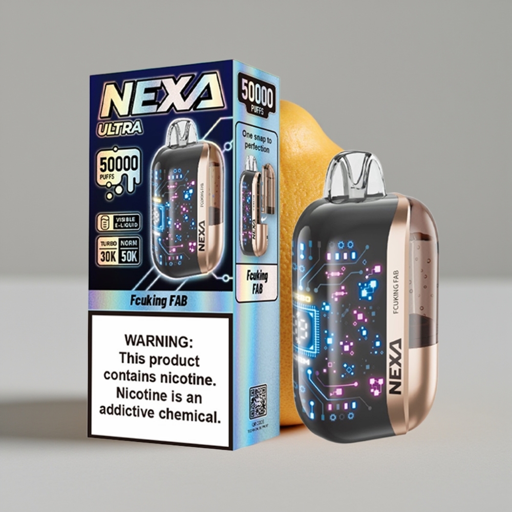 NEXA Ultra 50K Disposable Vape Fab Incrível 20ml 5% Nicotina Tela 3D Tipo-C