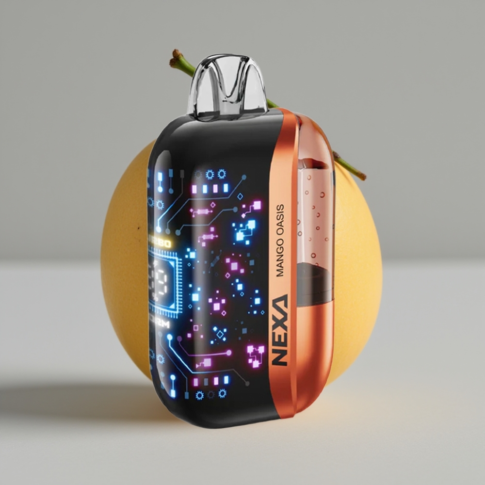 NEXA Ultra 50K Disposable Vape Mango Oásis 20ml 5% Nicotina Tela 3D Curva
