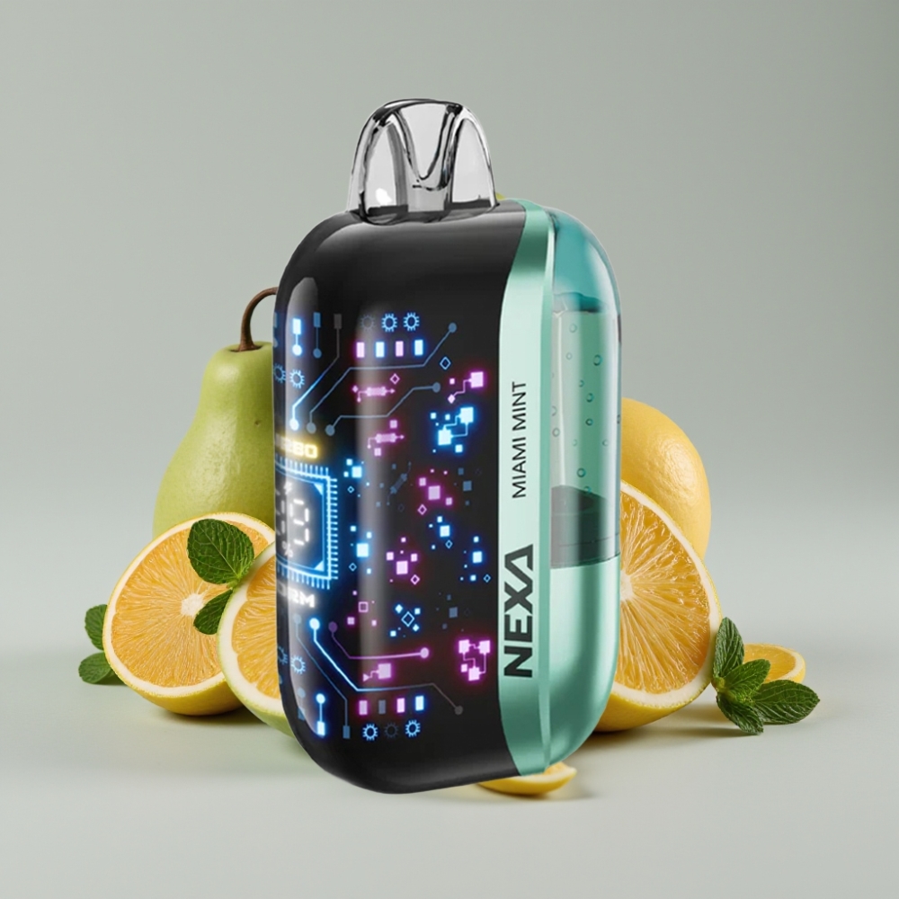 NEXA Ultra 50K Disposable Vape Miami Mint 20ml 800mAh Tela 3D Carregamento Type-C