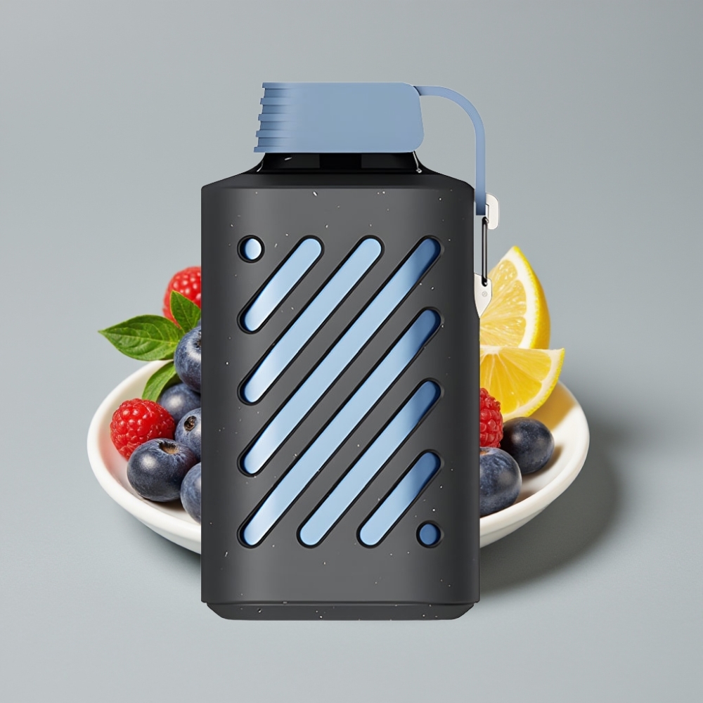 VOZOL GEAR 10000 Descartável Vape Mirtilo Framboesa Limão com 10000 Puffs, 20 ml de E-líquido e Bobina VAMT Mesh