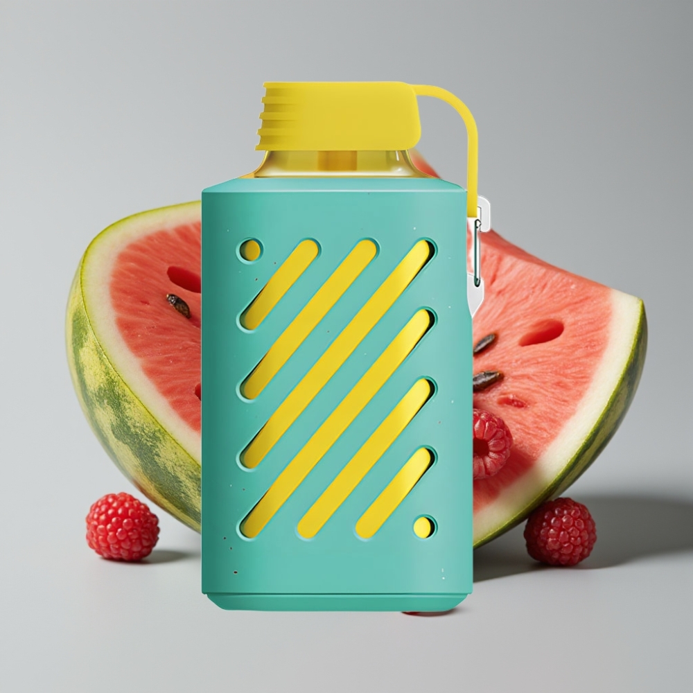 VOZOL GEAR 10000 Disposable Vape Framboesa Melancia com 10000 Puffs, 30 Sabores e 20 ml de E-líquido