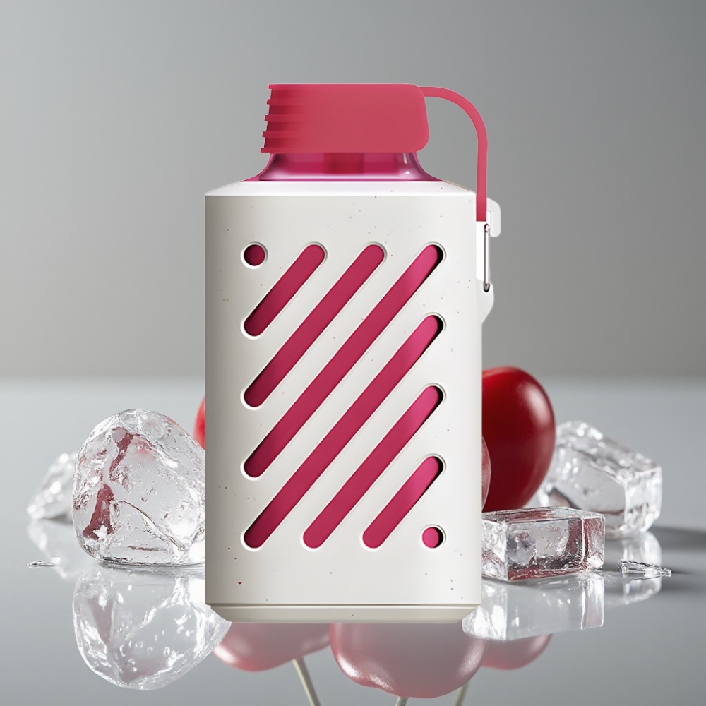 VOZOL GEAR 10000 Disposable Vape Gelo de Cereja com 10000 Puffs, 20 ml E-líquido e Bobina VAMT Mesh