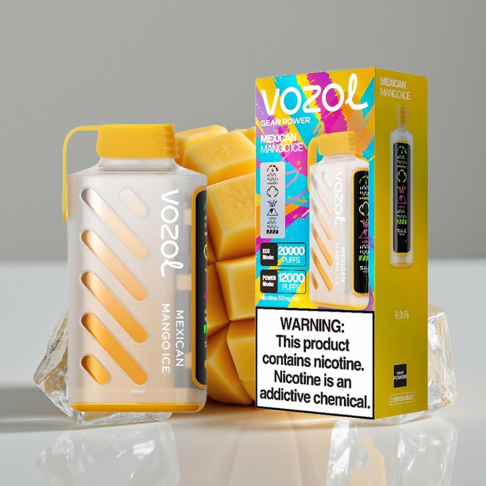 VOZOL Gear Power 20000 Puffs - Manga Mexicana Gelada com S.i.L.C. Tech e Dual Mesh Coil