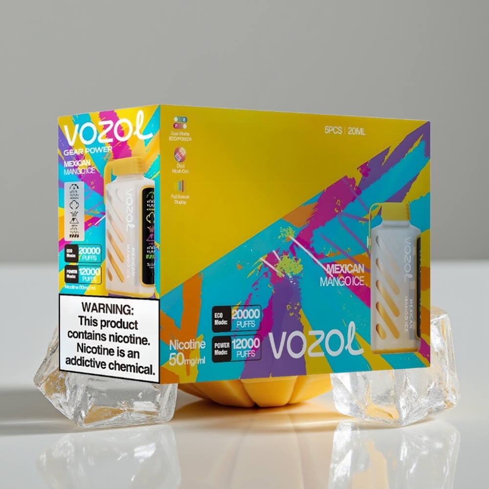 VOZOL Gear Power 20000 Puffs - Manga Mexicana Gelada com S.i.L.C. Tech e Dual Mesh Coil
