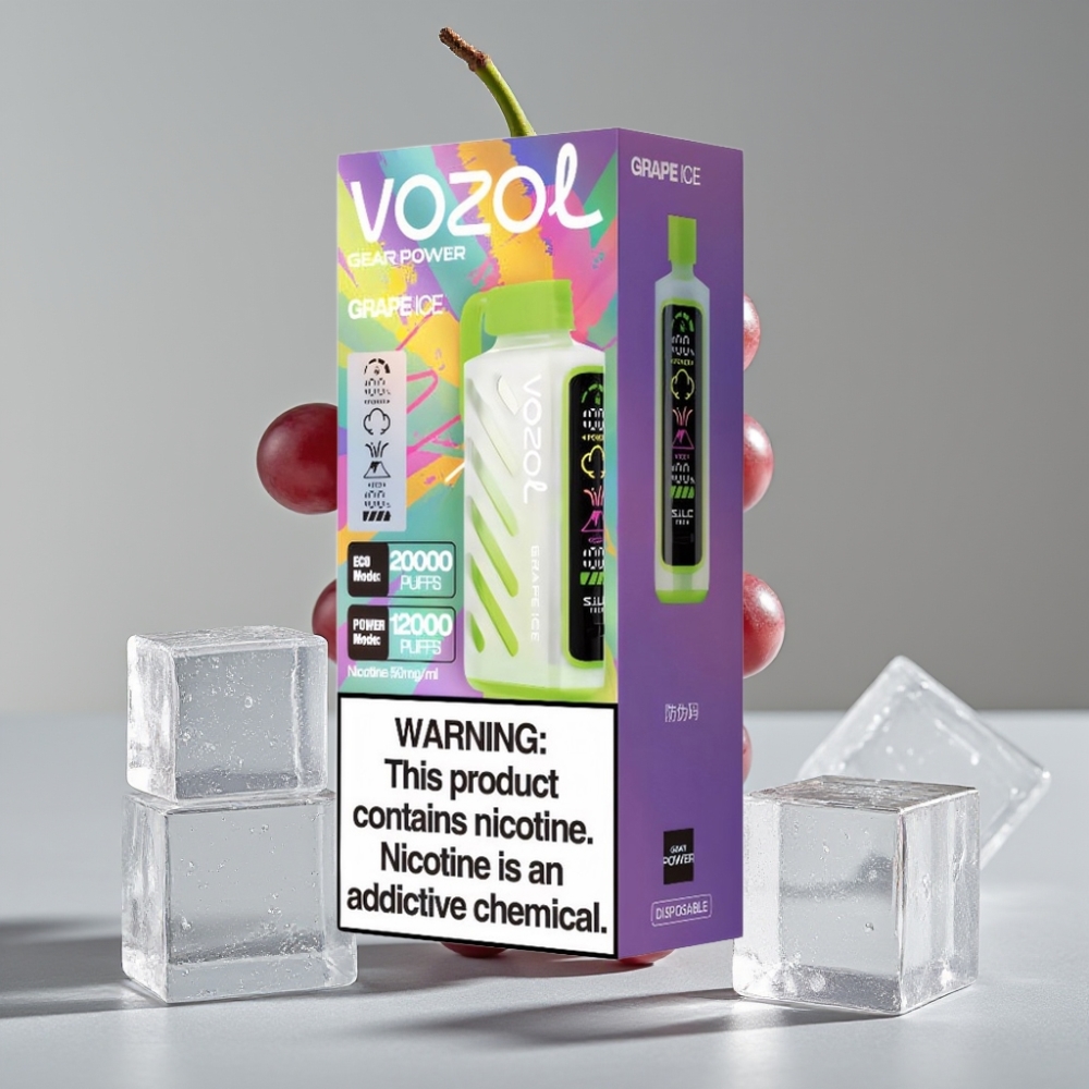 VOZOL Gear Power 20000 Puffs S.i.L.C. Tech Dual Mesh Coil 20mL Uva Gelo