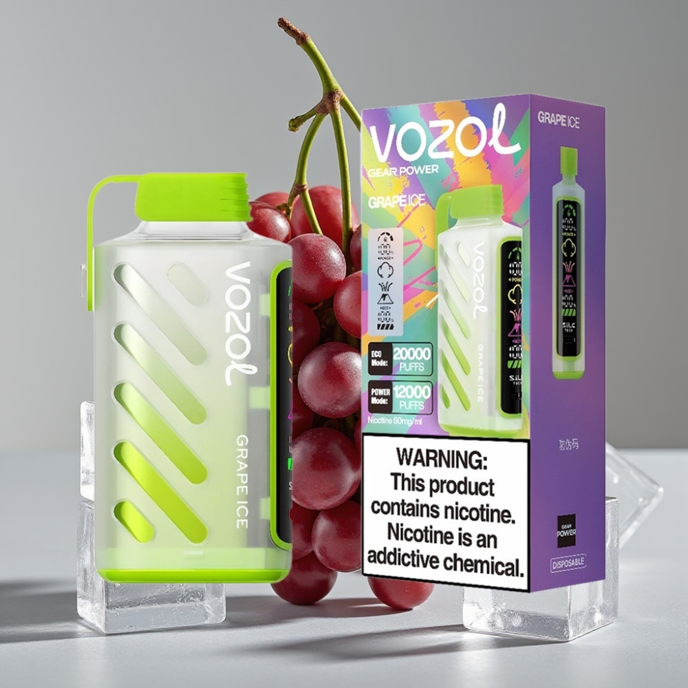 VOZOL Gear Power 20000 Puffs S.i.L.C. Tech Dual Mesh Coil 20mL Uva Gelo