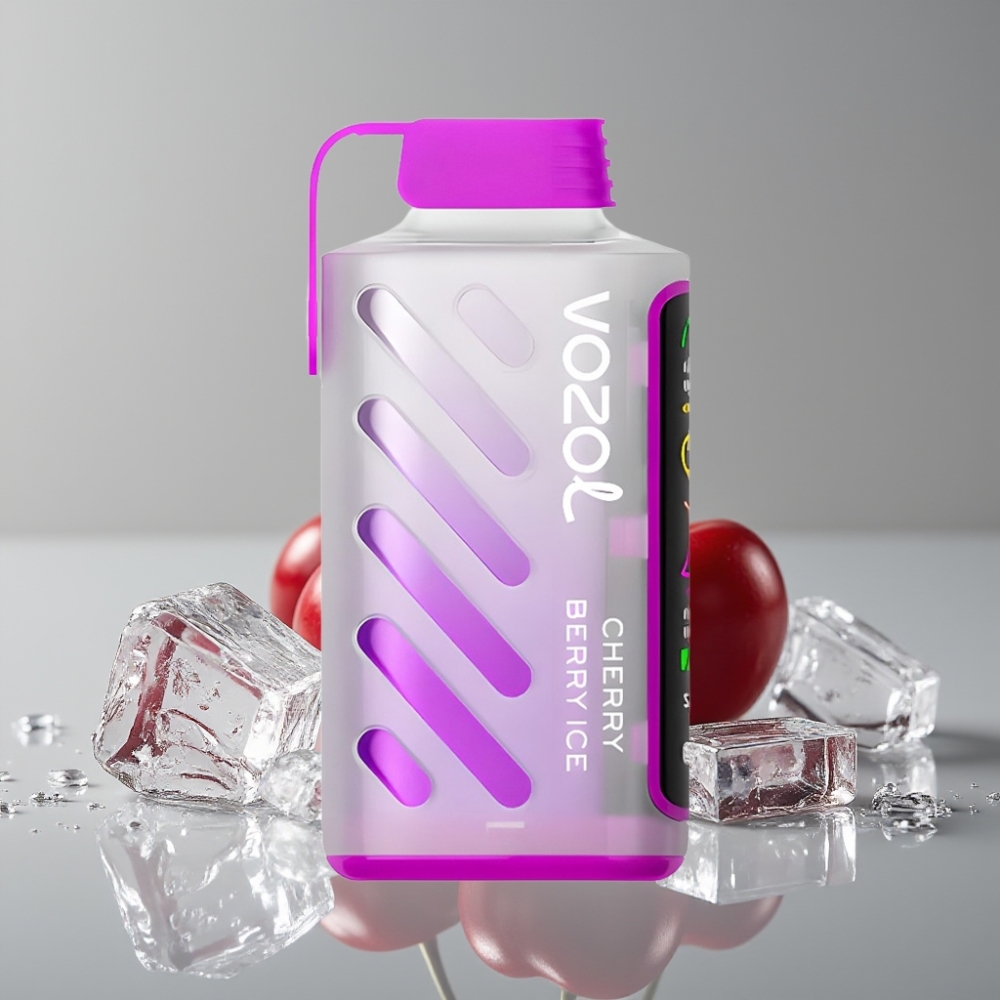 VOZOL Gear Power 20000 Puffs Vape Cereja Berry Gelo com S.i.L.C. Tech e Dual Mesh Coil