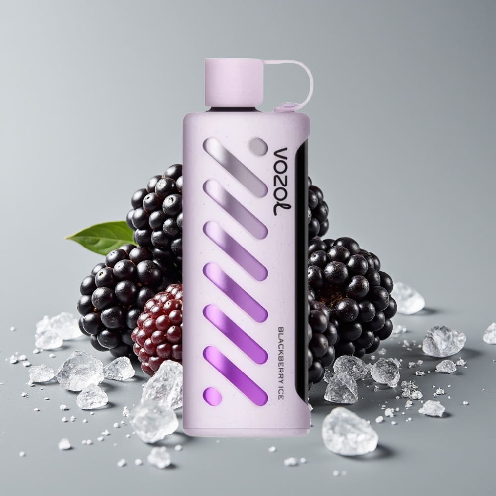 VOZOL Gear Shisha 25000 Puffs Gelado de Amora Preto com S.i.L.C Tech e Dual Mesh
