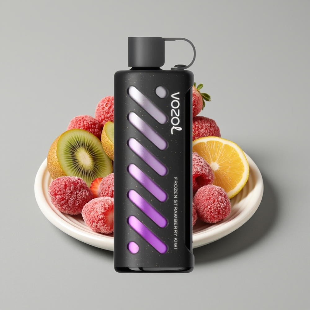 VOZOL Gear Shisha 25000 Puffs Morango Kiwi Congelado, Dual Mesh, S.i.L.C Tech, 1000mAh