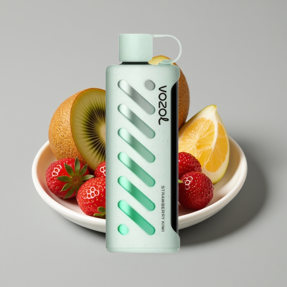 VOZOL Gear Shisha 25000 Puffs Morango Kiwi com S.i.L.C Tech e Dual Mesh Dual Modes