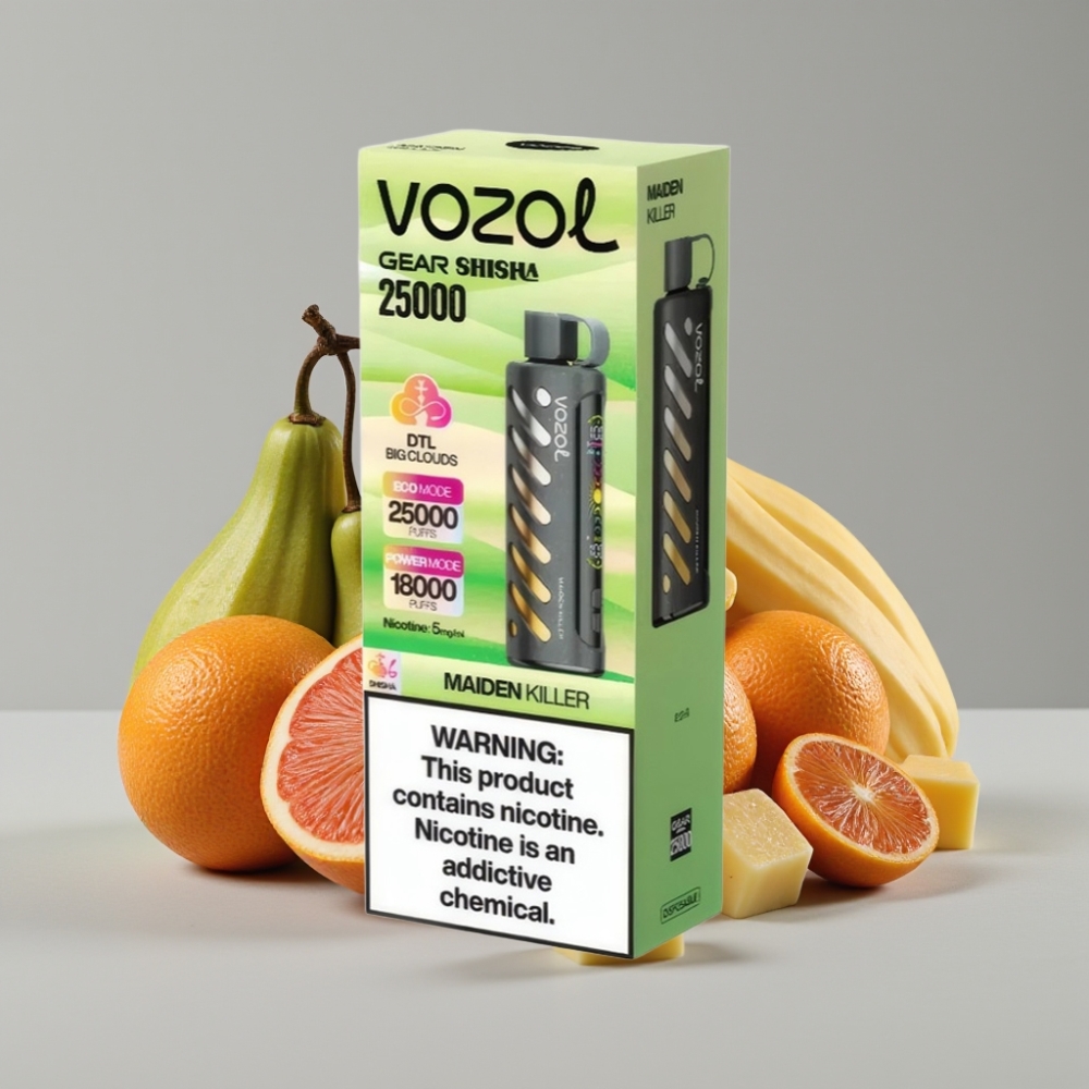 VOZOL Gear Shisha 25000 Puffs Vape Assassina da Donzela com S.i.L.C Tech e Dual Mesh