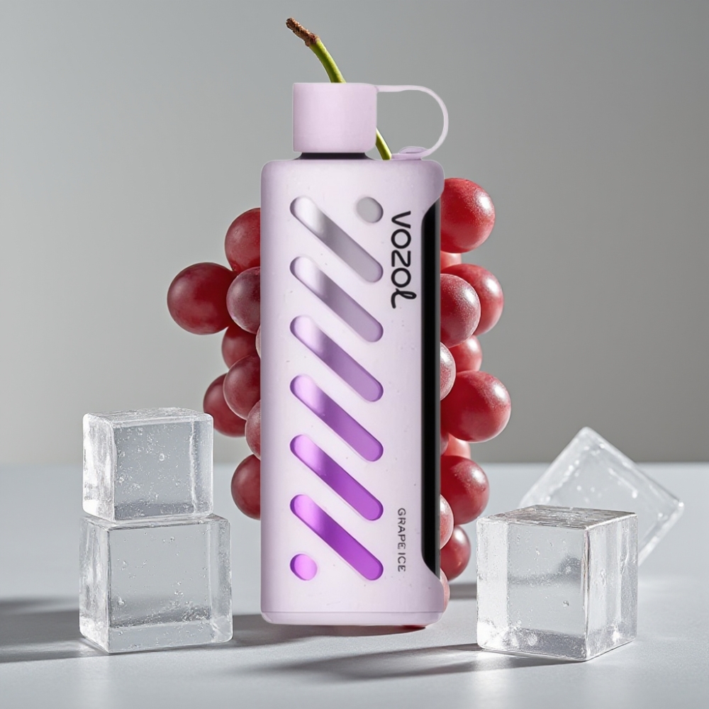 VOZOL Gear Shisha 25000 Puffs Vape Gelo de Uva com S.i.L.C Tech e Dual Mesh
