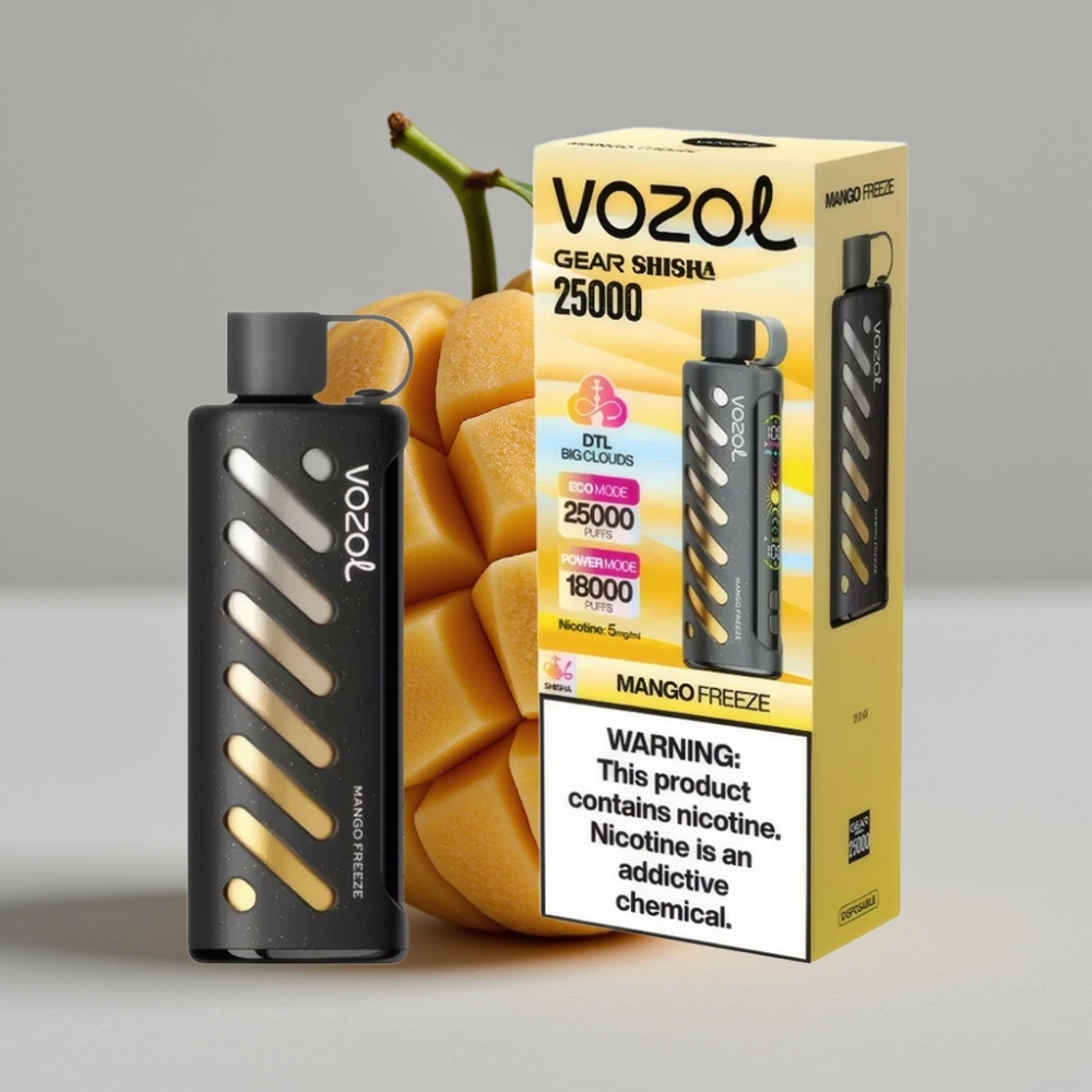 VOZOL Gear Shisha 25000 Puffs Vape Manga Congelada com S.i.L.C Tech e 1000mAh