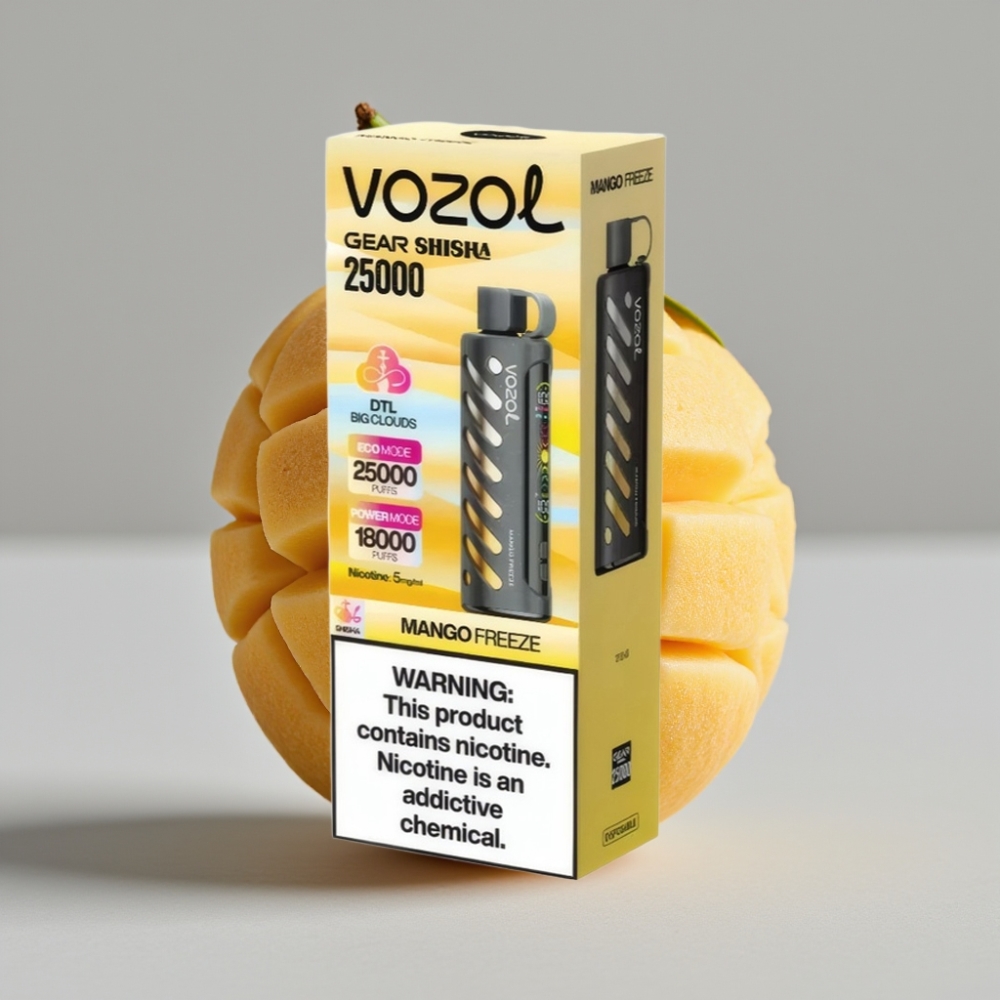 VOZOL Gear Shisha 25000 Puffs Vape Manga Congelada com S.i.L.C Tech e 1000mAh