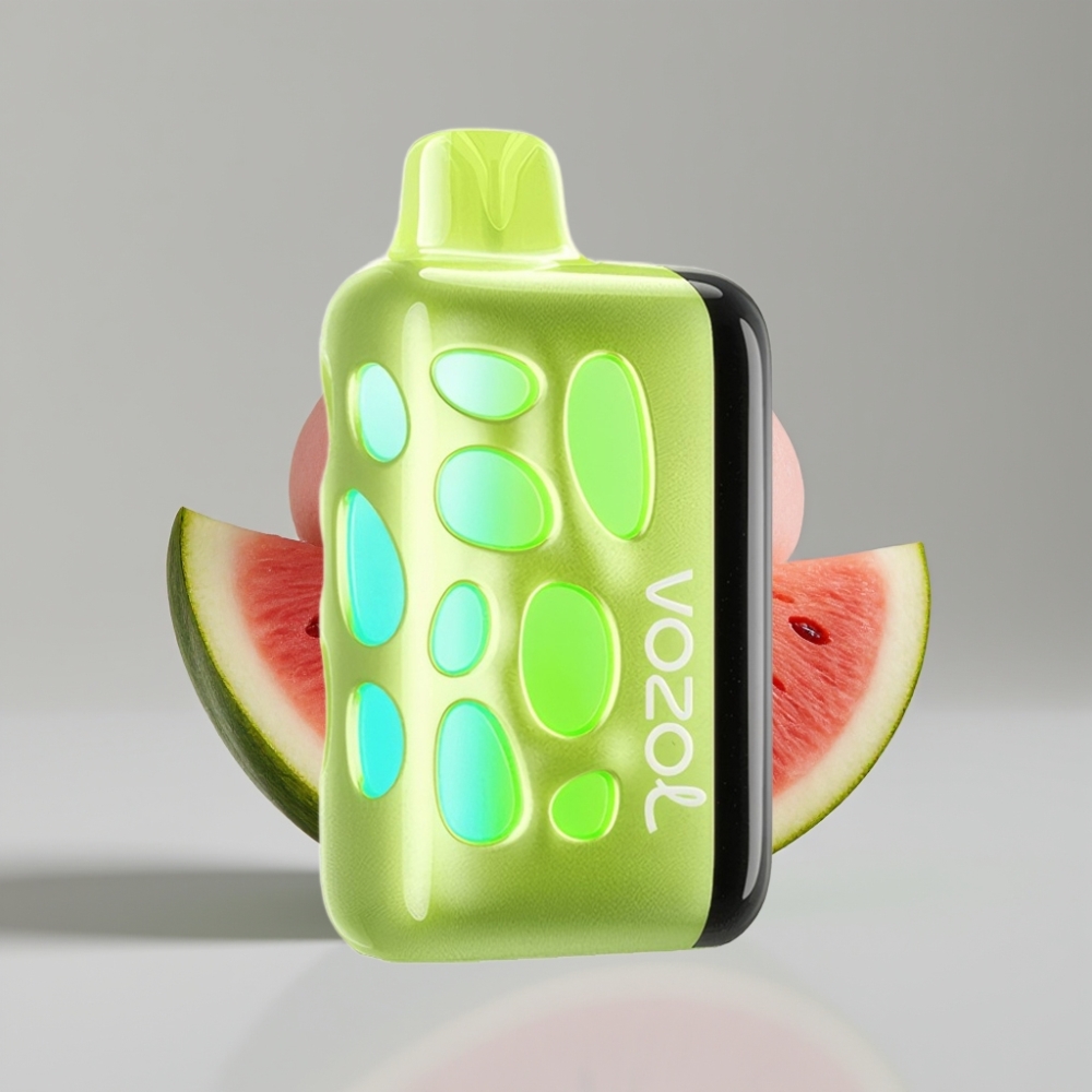 VOZOL RAVE 40000 Disposable Vape Melancia Chiclete – Design Brilhante 270°, Modo Festa com Sincronização, 80% de Carga em 20 Min