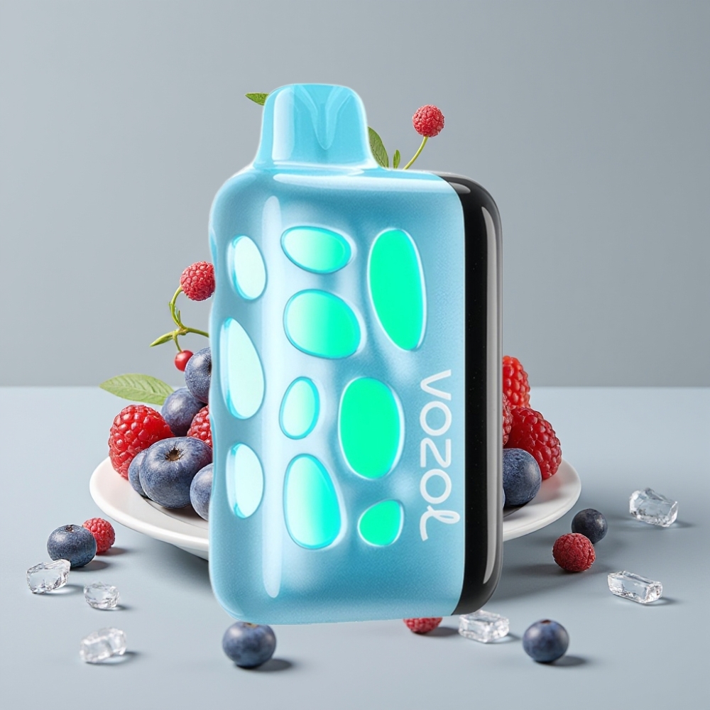 VOZOL RAVE 40000 Disposable Vape Mirtilo Gelado com Design Vibrante e Modo Festa Sincronizado