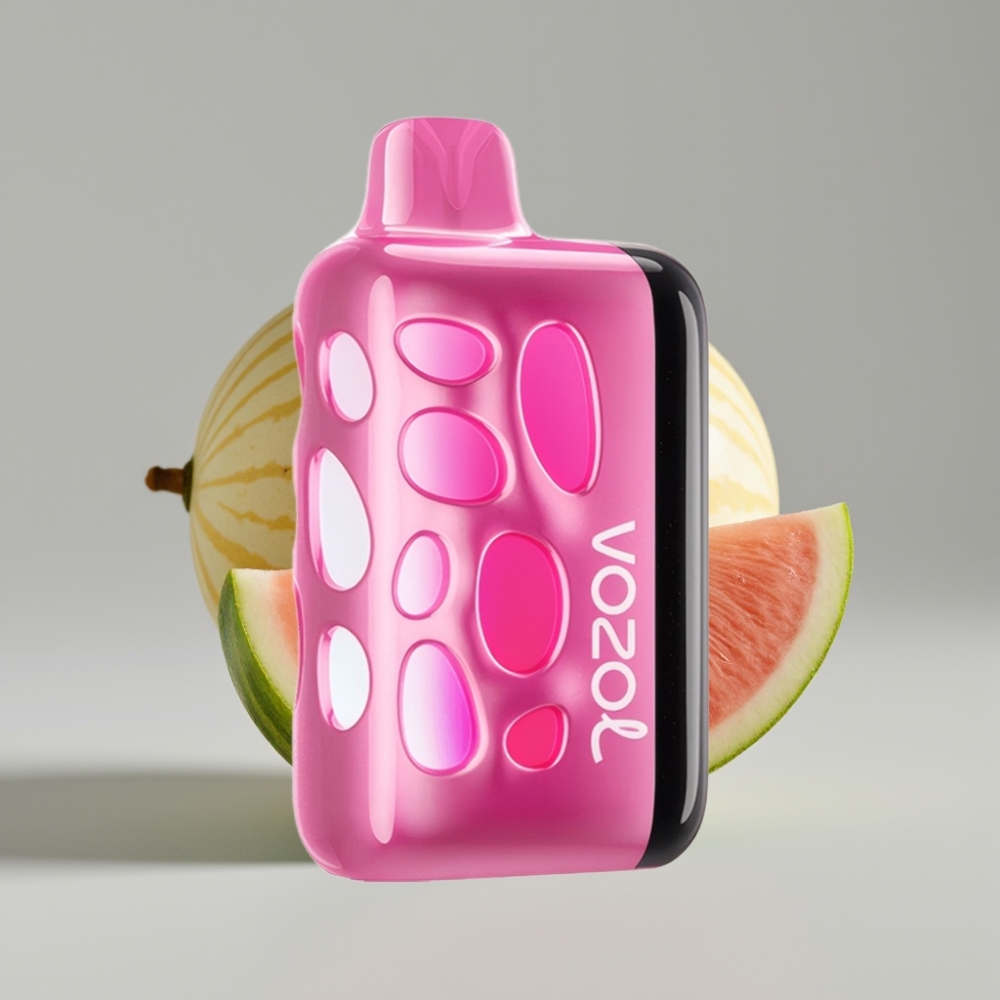 VOZOL RAVE 40000 Disposable Vape Morango Melão Pêssego com Glow Design 270° e Modo Party