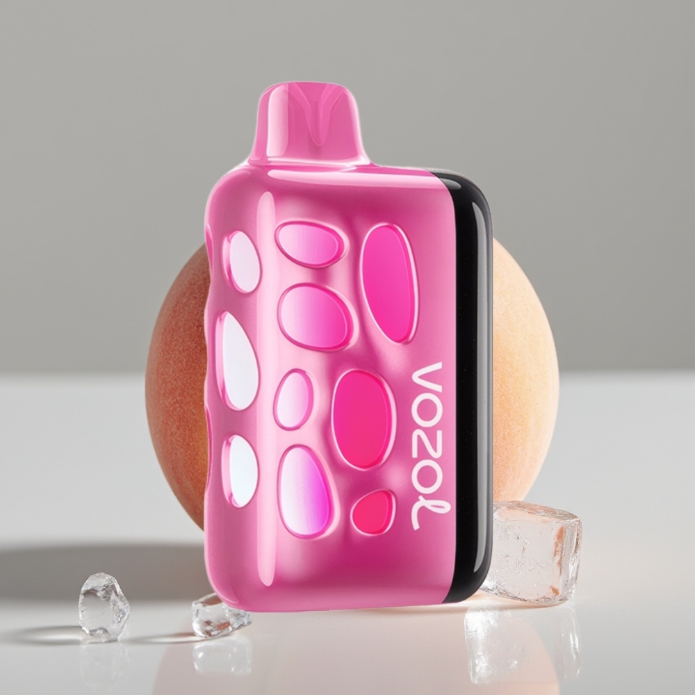 VOZOL RAVE 40000 Disposable Vape Pêssego Gelo com Design Vibrante 270° e Modo Festa