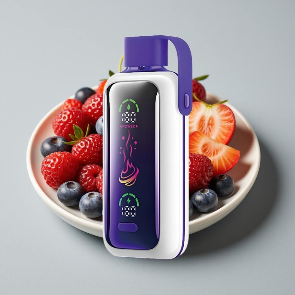 VOZOL Star 20000 Puffs Disposable Vape Frutas Vermelhas com Tela HD 2.2" e Bateria 650mAh