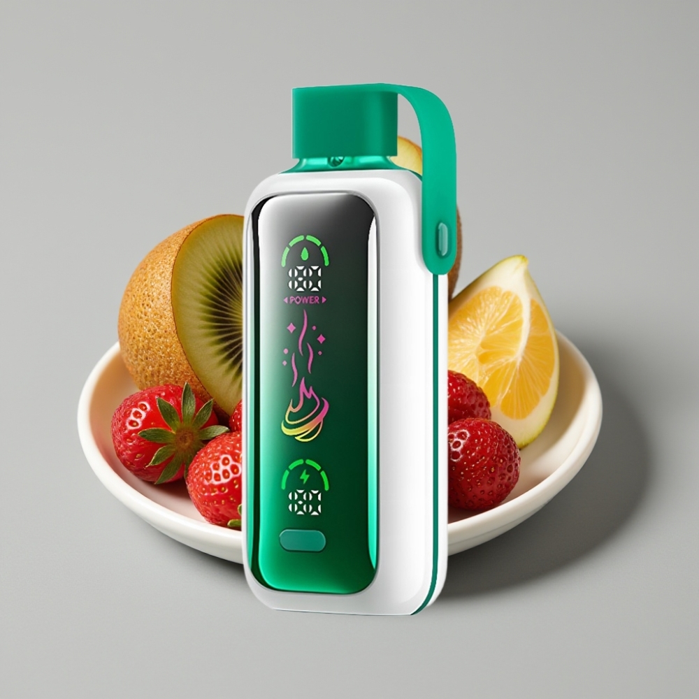 VOZOL Star 20000 Puffs Duplo Mesh Morango Kiwi Tela HD 2.2" 650mAh