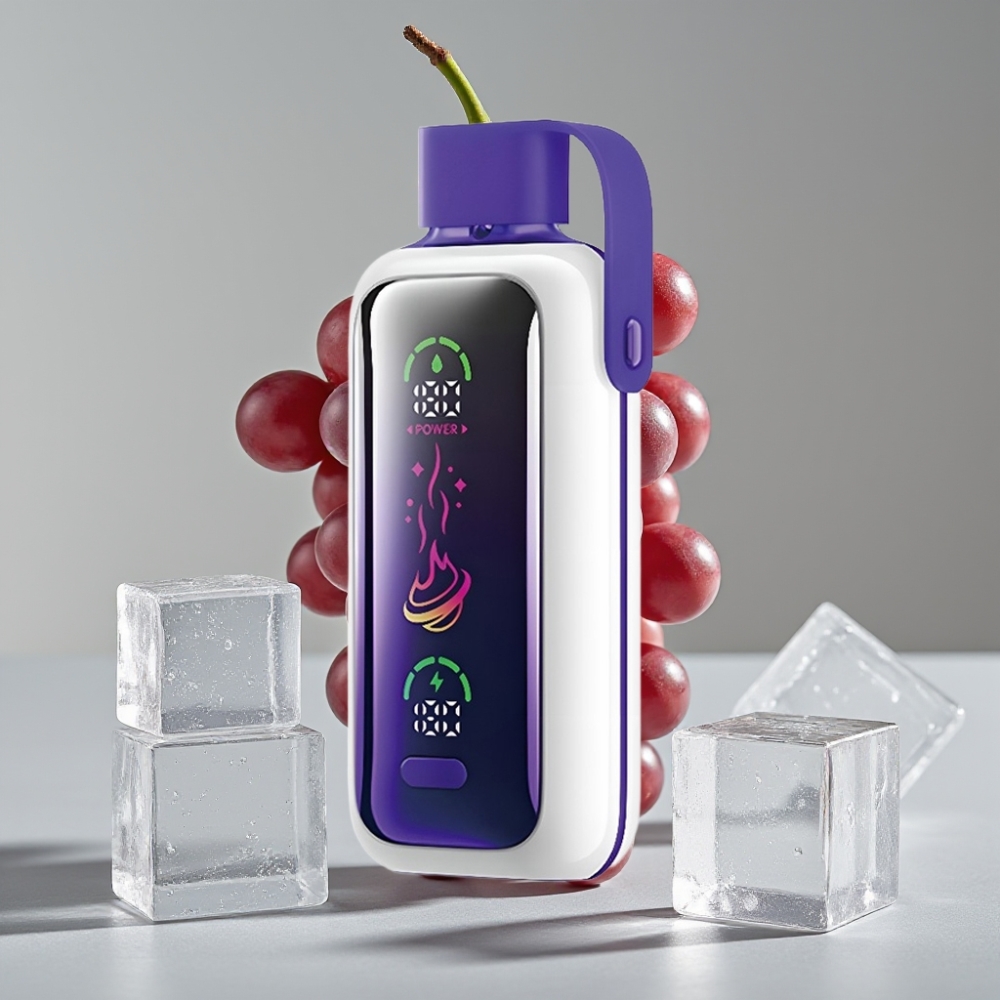 VOZOL Star 20000 Puffs Vape Gelo de Uva com Tela HD 2.2" e Bateria 650mAh