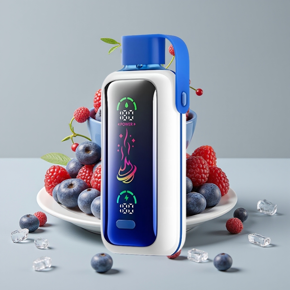 VOZOL Star 20000 Puffs Vape Mirtilo Framboesa Gelo com Tela HD 2.2" e Bateria 650mAh