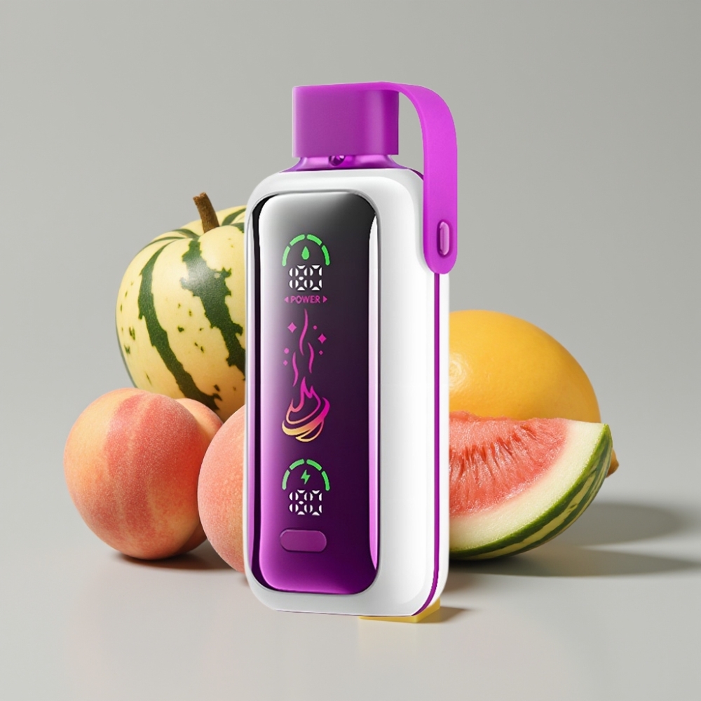 VOZOL Star 20000 Puffs Vape Pêssego Manga Melancia com Tela HD 2.2" e Bateria 650mAh