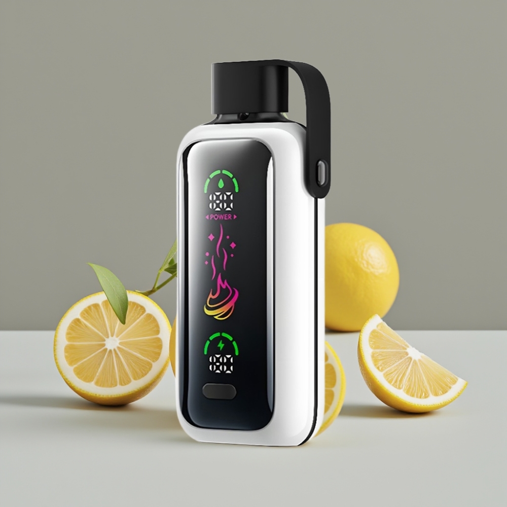 VOZOL Star 20000 Puffs Vape Perfume Limão com Tela Espelho HD 2.2" e Bateria 650mAh