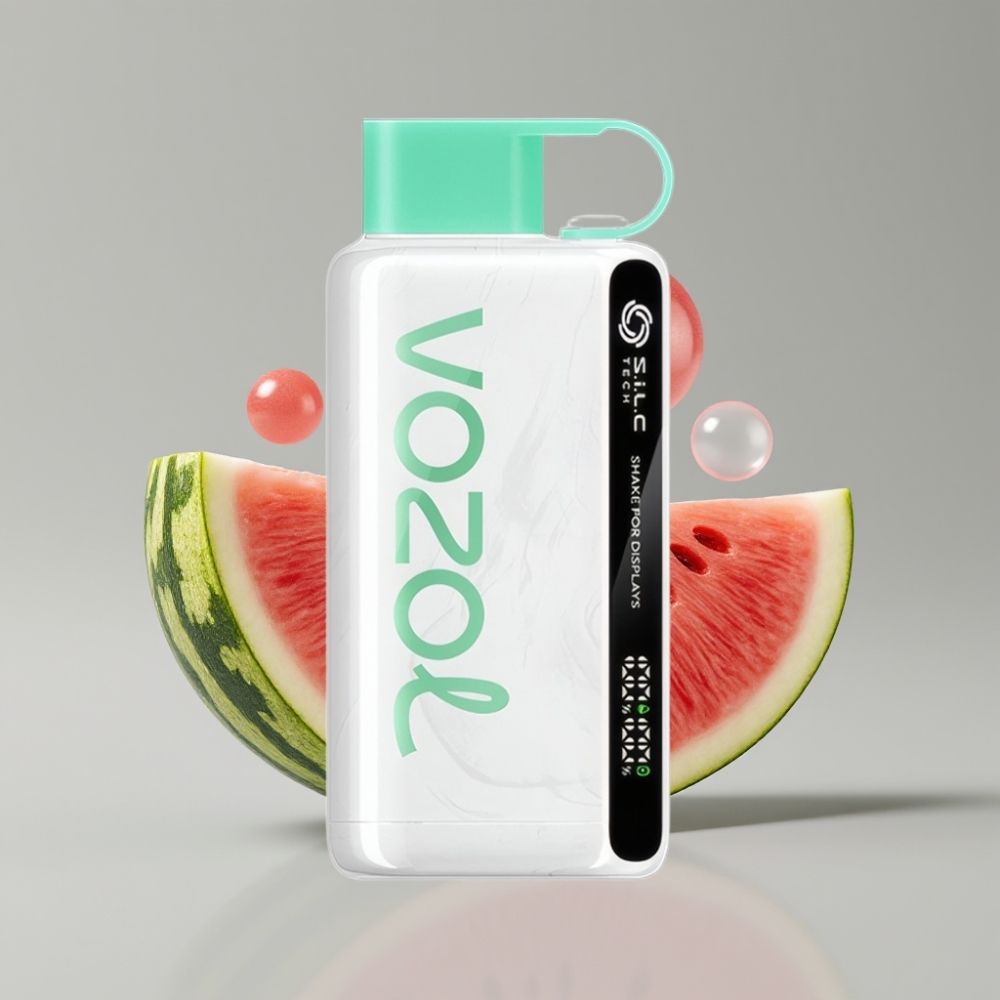 VOZOL STAR 9000/12000 Disposable Vape Chiclete de Melancia com S.i.L.C TECH, Recarga Rápida 30% e Proteção de Bocal