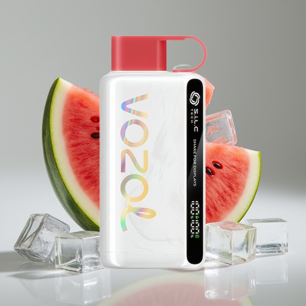 VOZOL STAR 9000/12000 Disposable Vape Gelo de Melancia com Proteção de Boca e Carga 30% Mais Rápida