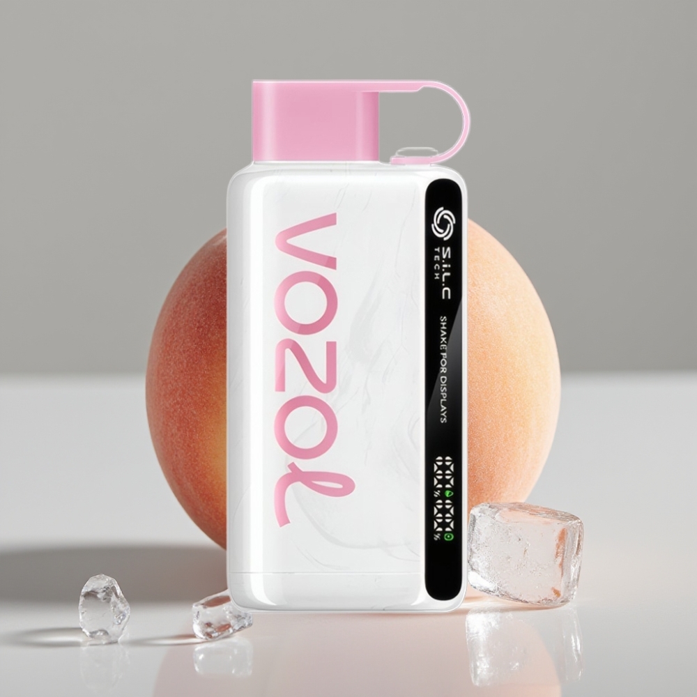 VOZOL STAR 9000/12000 Vape Descartável Pêssego Gelo com S.i.L.C TECH e 12000 Puffs