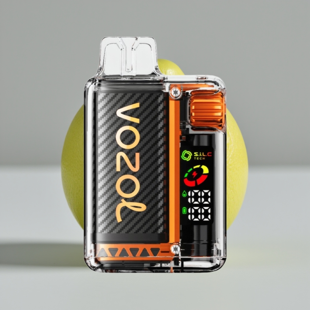 VOZOL Vista 20000 Puffs Recarregável Sabor Limão Lima Tela OLED Bateria 650mAh 2% Nicotina
