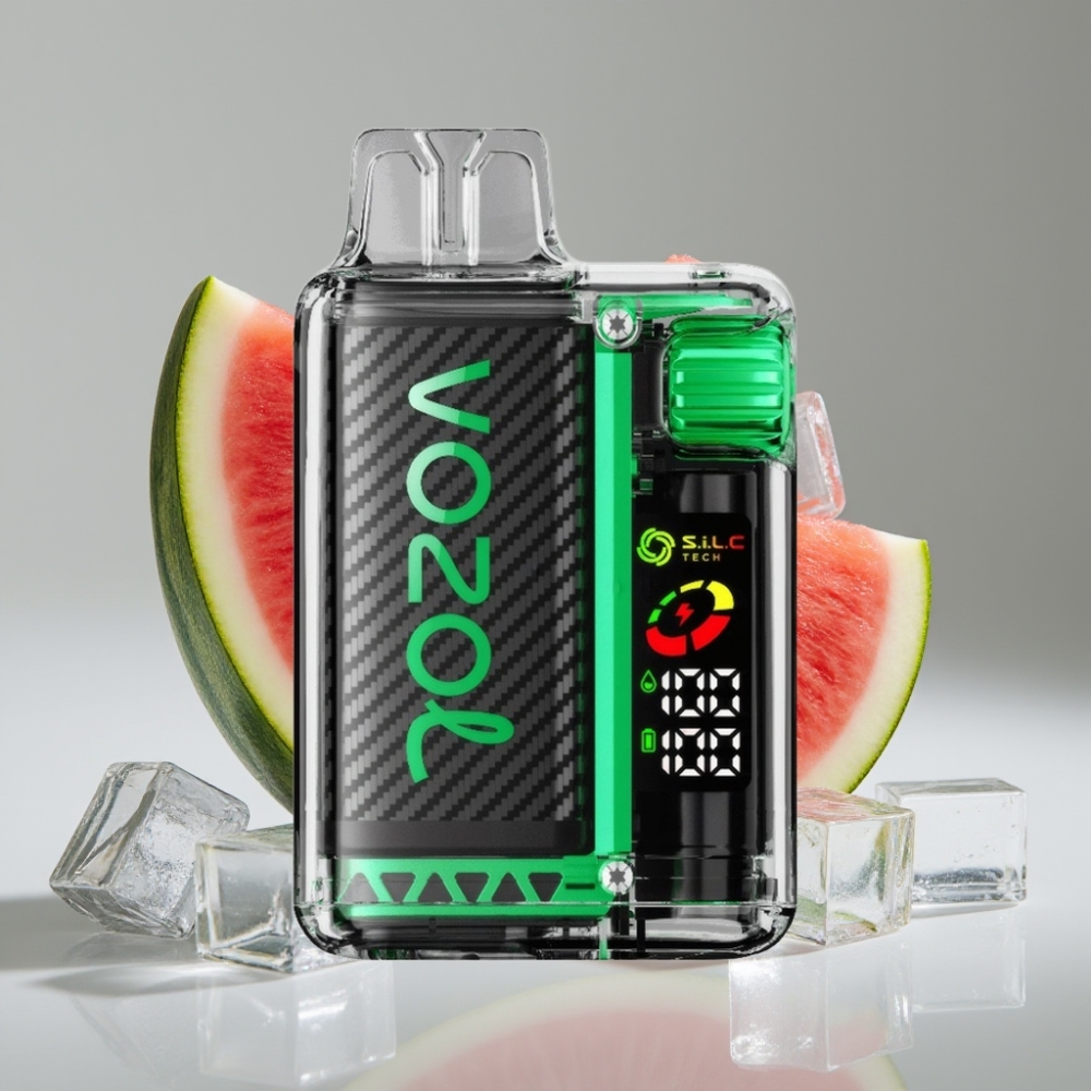 VOZOL Vista 20000 Puffs Recarregável Sabor Melancia Gelada com Tela OLED e Bateria 650mAh