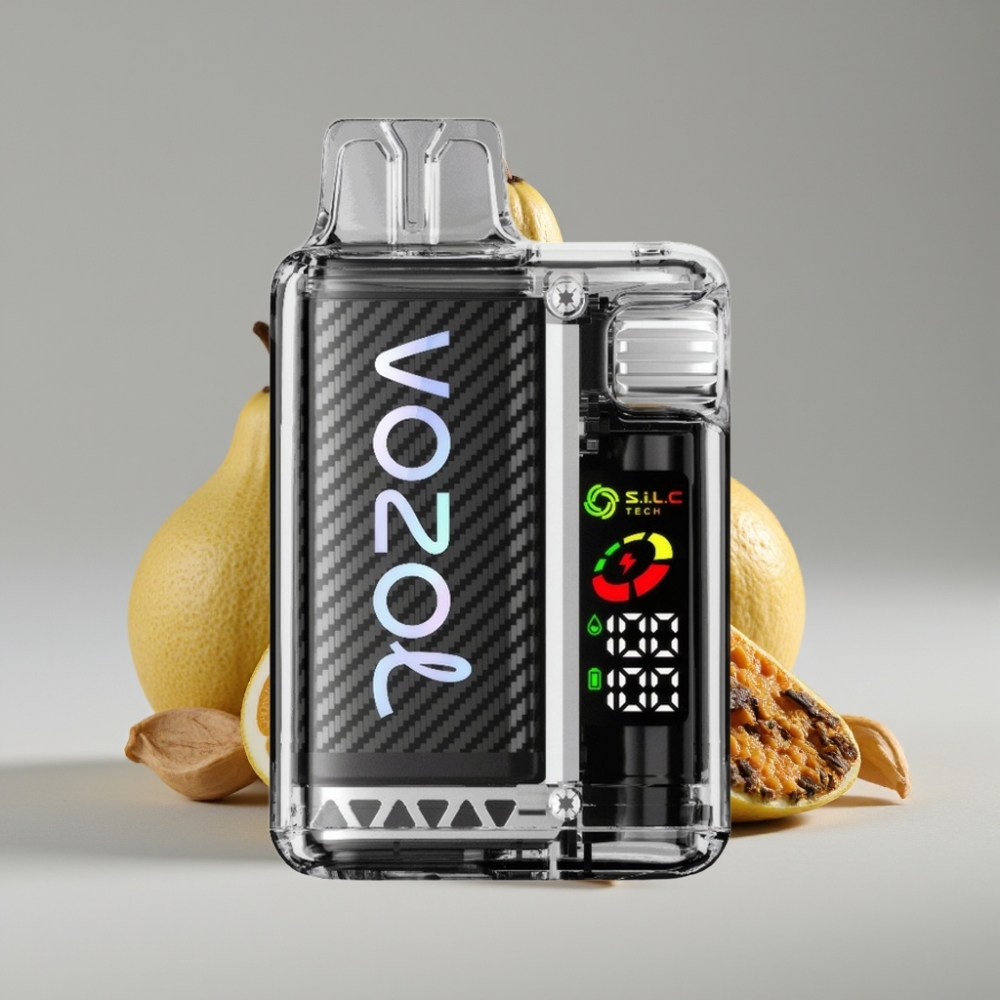 VOZOL Vista 20000 Puffs Vape Recarregável com Bateria 650mAh, Sabor Tabaco Vanicreme, Tela OLED, Bobina Dual Mesh S.i.L.C Tech