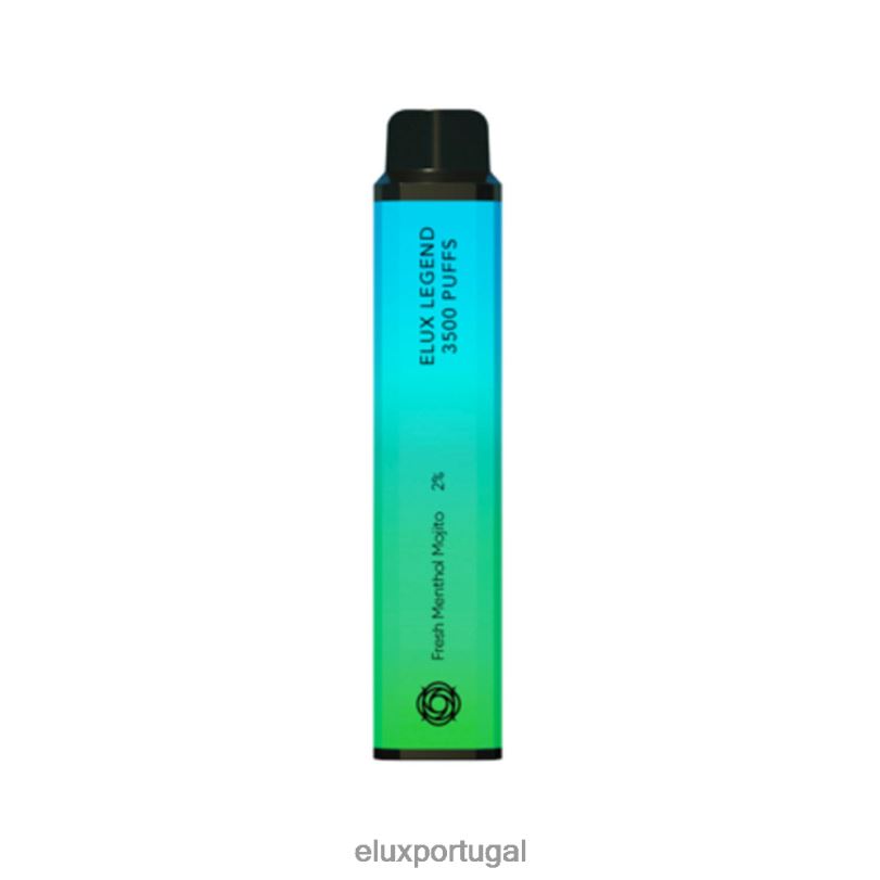 Velux Portugal - Elux Legend Vape descartável de 3500 sopros 4R20H54 mojito de mentol fresco