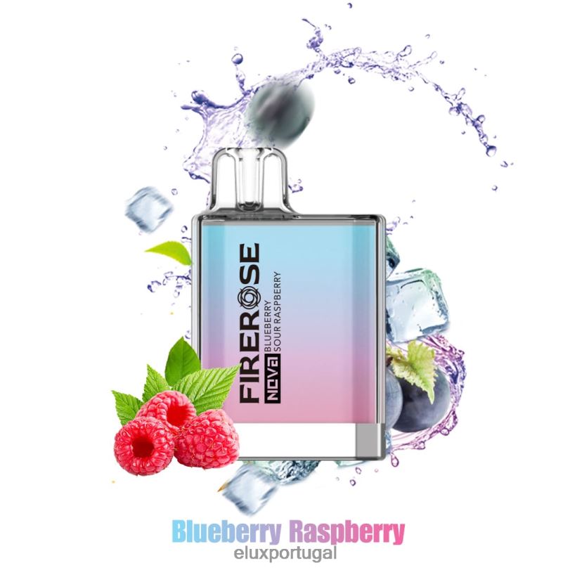 Elux Bulk Buy - Elux Firerose Nova Vape descartável de 600 baforadas 4R20H22 framboesa azeda de mirtilo