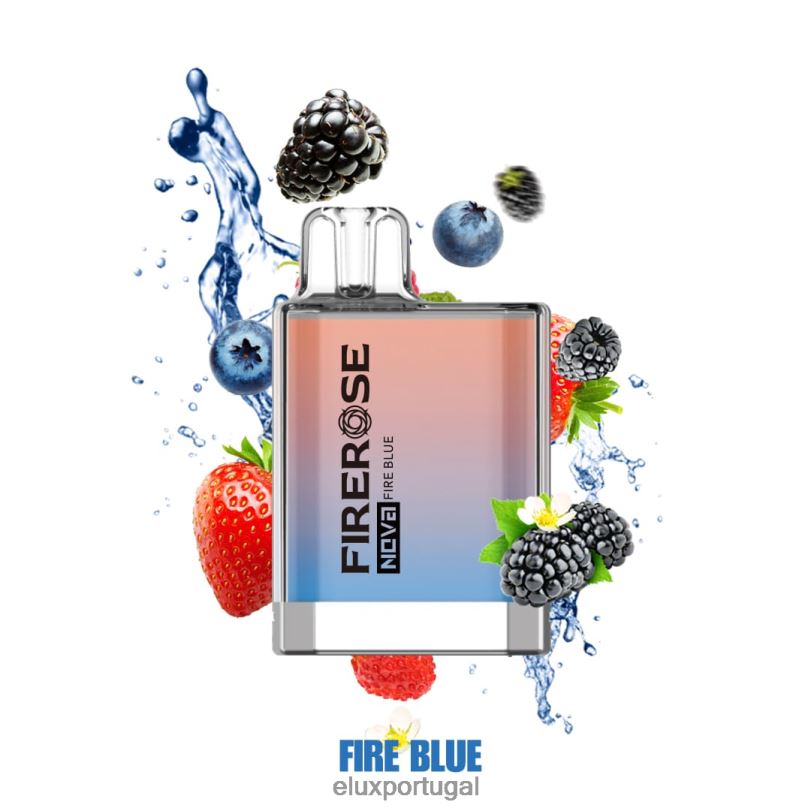 Elux Vape Portugal - Elux Firerose Nova Vape descartável de 600 baforadas 4R20H26 fogo azul